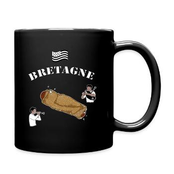 bretagne galette saucisse - Mug uni - noir - Droite