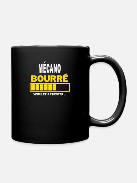 MÉCANO bourré HUMOUR - Mug uni - noir