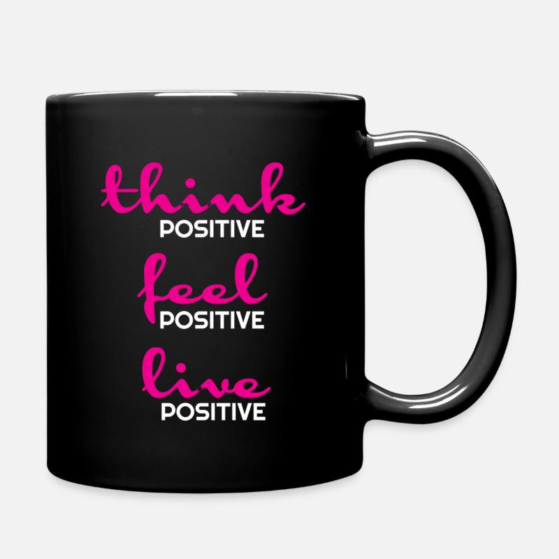 positive, citation positive, t-shirts positifs, positif - Mug uni - noir