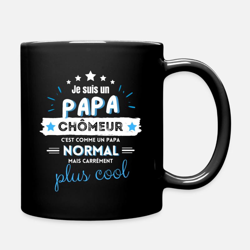 Meilleur papa chômeur humour cadeau - Mug uni - noir