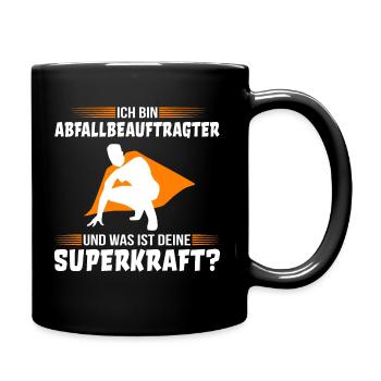 Abfallbeauftragter Spruch lustig - Tasse einfarbig - Schwarz - Rechts