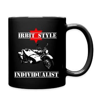 Sidecar Individualist mit Stern - Tasse einfarbig - Schwarz - Rechts