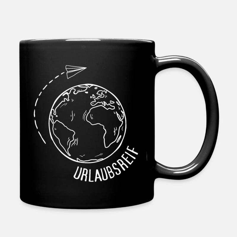 Urlaub - Tasse einfarbig - Schwarz