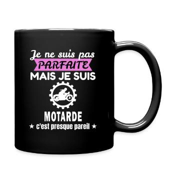 je ne suis pas parfaite motarde humour motarde - Mug uni - noir - Droite