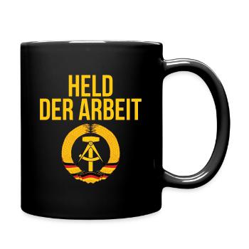 Held der Arbeit DDR Osten Ostdeutschland Geschenk - Tasse einfarbig - Schwarz - Rechts