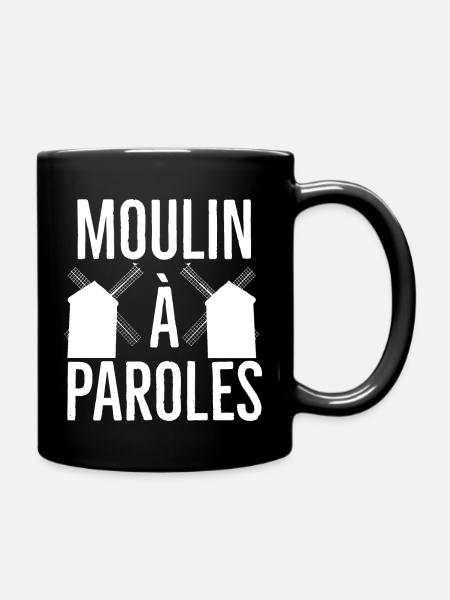 Word mill. For those who talk too much. - Full Colour Mug - black
