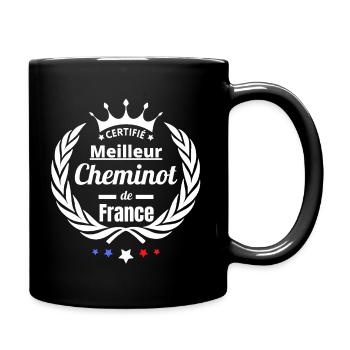 Meilleur cheminot de France - Mug uni - noir - Droite