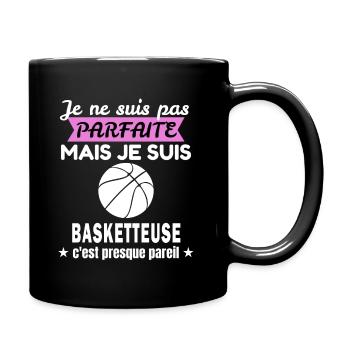 je ne suis pas parfaite basketteuse humour - Mug uni - noir - Droite