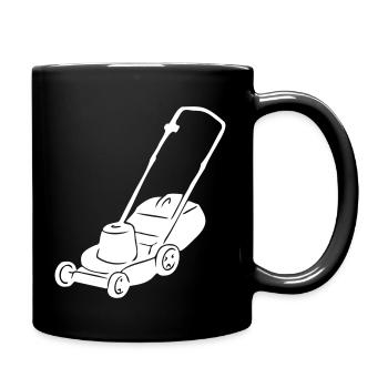Jardinage faucheuse Jardinier gazière vectorielle - Mug uni - noir - Droite