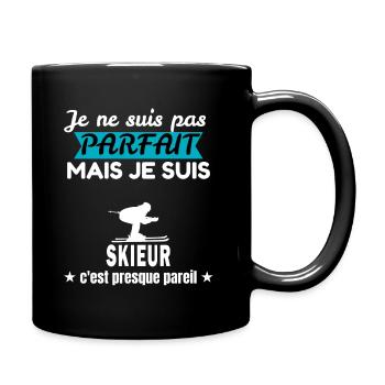 je ne suis pas parfait skieur cadeau skieur - Mug uni - noir - Droite