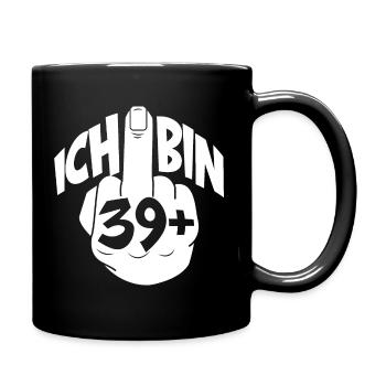 I AM 39+ 40TH BIRTHDAY OVER 40 - Full Colour Mug - black - Right