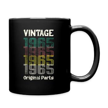 Vintage 1965 Original Parts. 65 Birthday Retro - Full Colour Mug - black - Right