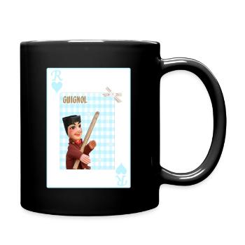 Roi de cœur guignol, théâtre lyonnais - Mug uni - noir - Droite