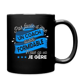 Coach Sportif Sport Cadeau Humour T-shirt Métier - Mug uni - noir - Droite