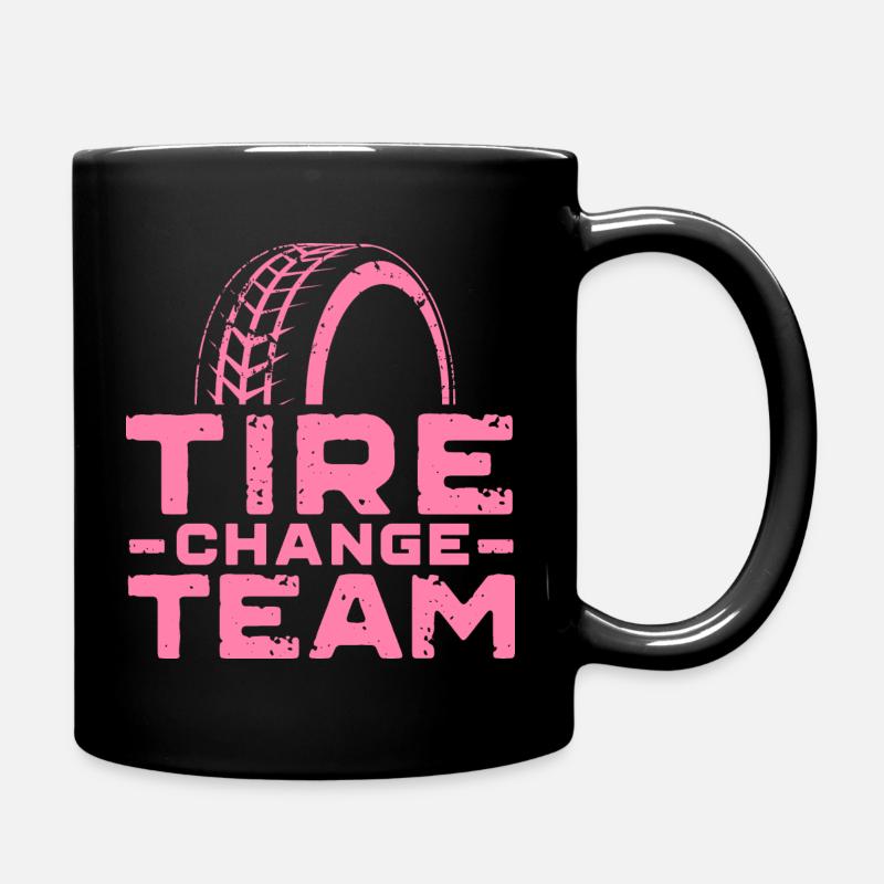 Équipe de changement de pneus changement de roue changement de pneus - Mug uni - noir