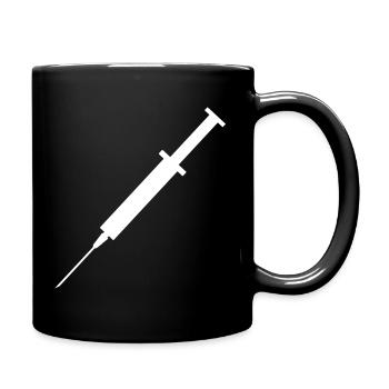 Graphique de seringue médicale sur blanc - Mug uni - noir - Droite