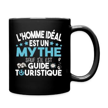 Guide touristique touriste cadeau métier humour - Mug uni - noir - Droite