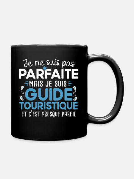 Guide touristique touriste cadeau métier humour - Mug uni - noir