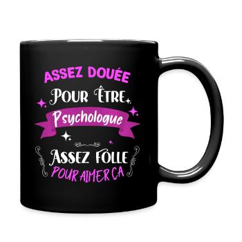 Psychologue femme cadeau humour profession - Mug uni - noir - Droite