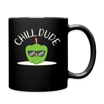 cool funny paprika sweet sunglasses chill kawaii - Full Colour Mug - black - Right