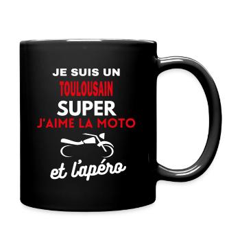 simple moto phrase drôle apéro TOULOUSAIN - Mug uni - noir - Droite