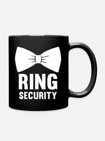 Ring Security Fliege Schleife - Tasse einfarbig - Schwarz