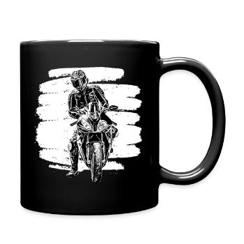 Motorcycle motorcycles motorcyclist biker lifestyle - Full Colour Mug - black - Right