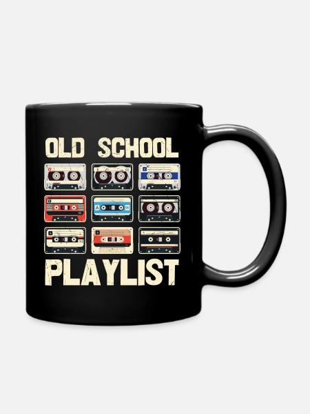 Retro Vintage 80s T-Shirt Funny - Full Colour Mug - black