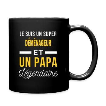 je suis un un papa Légendaire DÉMÉNAGEUR - Mug uni - noir - Droite