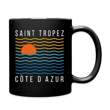 Saint Tropez Cote D ́Azur Summer - Full Colour Mug - black - Right