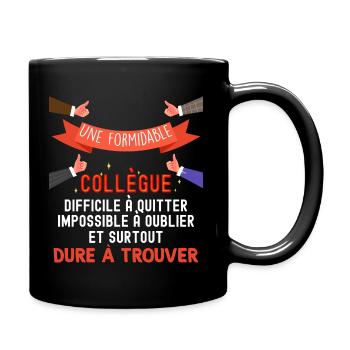 Collegue formidable femme Cadeau départ collegue - Mug uni - noir - Droite