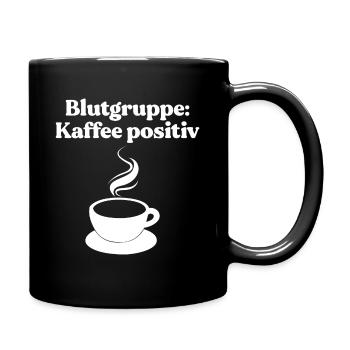 Kaffee - Tasse einfarbig - Schwarz - Rechts
