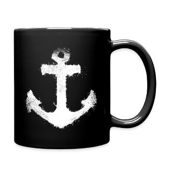 Anker Sketch _ - Tasse einfarbig - Schwarz - Rechts