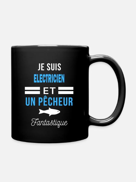 je suis pêcheur Fantastique ELECTRICIEN citation - Mug uni - noir