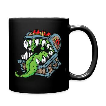 Mimic Coffre au trésor RPG Game - Mug uni - noir - Droite