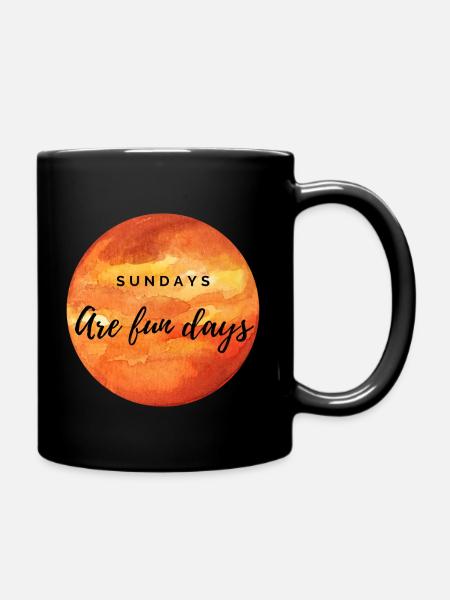 Sunday is Funday - Full Colour Mug - black