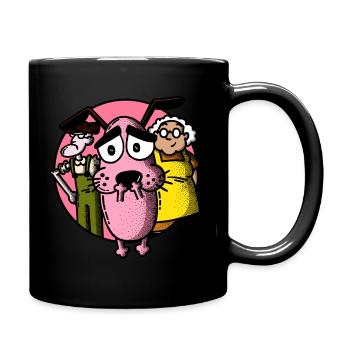 Courage le chien lâche - Mug uni - noir - Droite