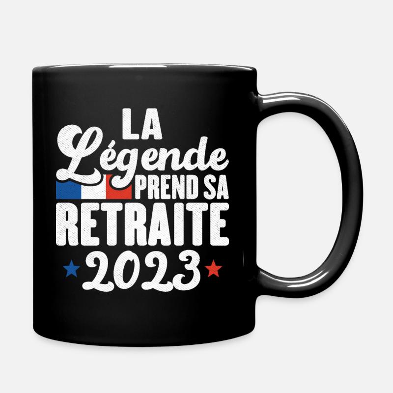 La Légende Prend Sa Retraite 2023 Cadeau - Mug uni - noir