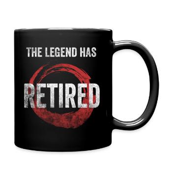 The Legend Has Retired - Full Colour Mug - black - Right