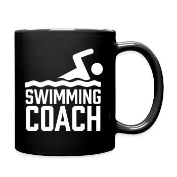 Schwimmtrainer Schwimmen Schwimmkurs Schwimmlehrer - Tasse einfarbig - Schwarz - Rechts