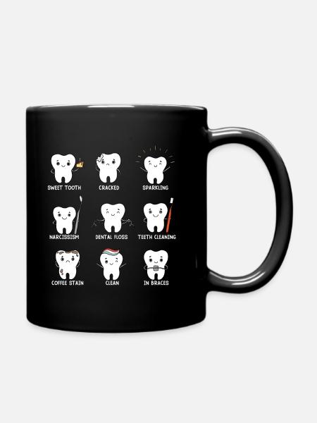 Teeth - Full Colour Mug - black