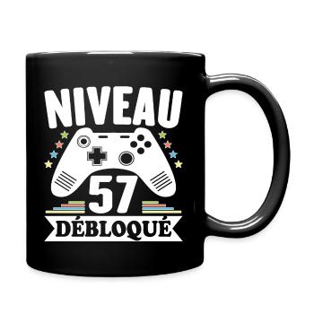 Niveau 57 Ans Débloqué Enfin Adulte Cadeau - Mug uni - noir - Droite