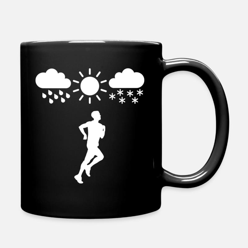 Runners in all weathers - Full Colour Mug - black
