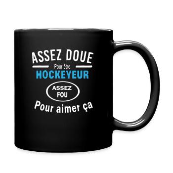 Assez doue pour etre HOCKEYEUR - Mug uni - noir - Droite