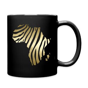 Carte Afrique Zebra Print Cool Safari Zebraprint - Mug uni - noir - Droite