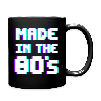 MADE IN THE 80's Achtziger Jahre Original - Tasse einfarbig - Schwarz - Rechts