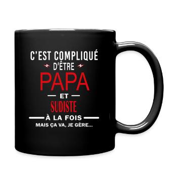 papa Et SUDISTE cadeau citation - Mug uni - noir - Droite