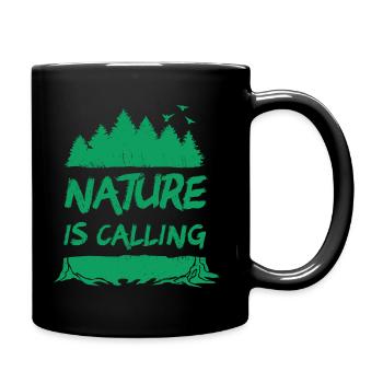 Nature is Calling - Full Colour Mug - black - Right