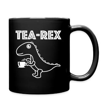 Tea Rex, Tea Tyrannosaurus rex funny pictures - Full Colour Mug - black - Right