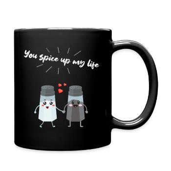 Salz und Pfefferstreuer Paar Geschenk für Köche - Tasse einfarbig - Schwarz - Rechts
